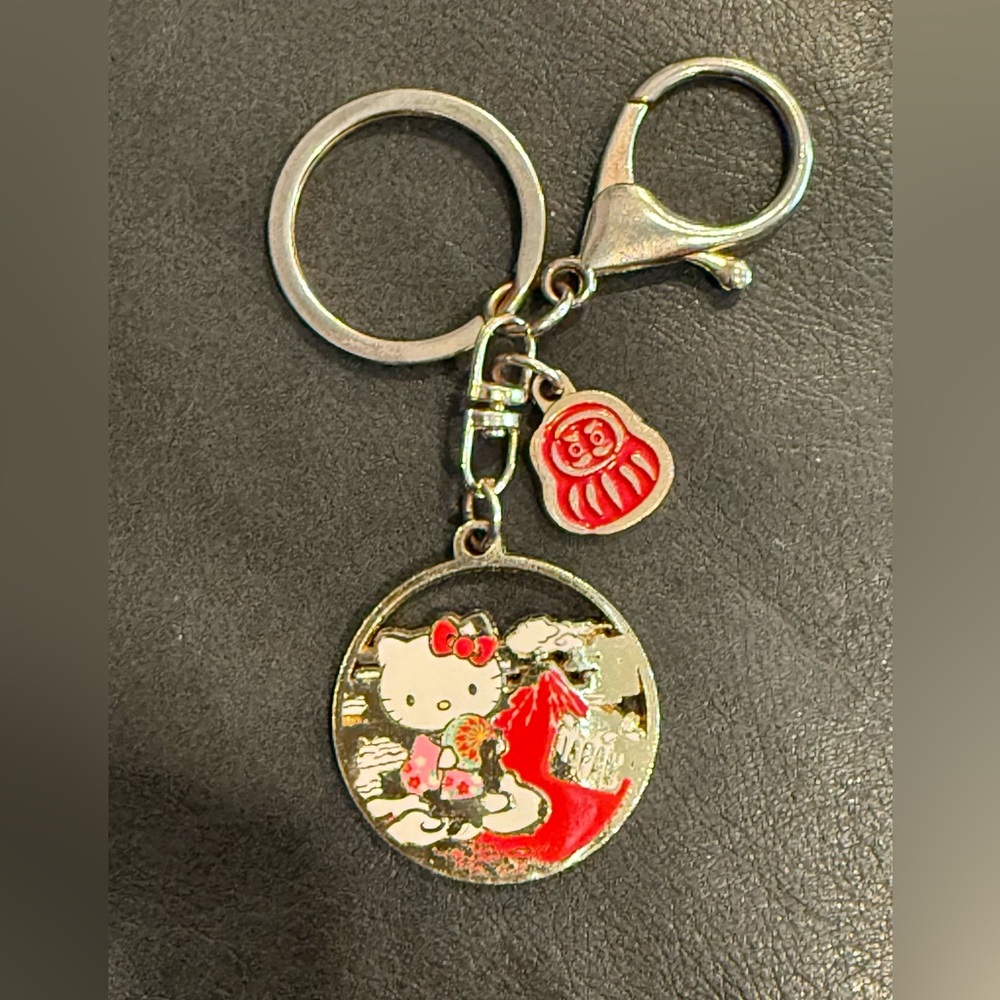 Sanrio Hello Kitty Mt.Fuji Keychain Pendant Holder Key Chain From Japan